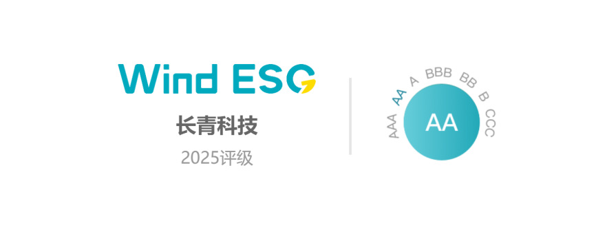 祝賀長青科技榮獲“上市公司W(wǎng)ind ESG AA”評級！